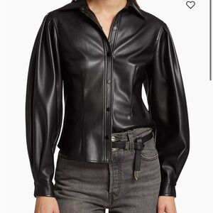En Saison Dawn Faux Leather Top